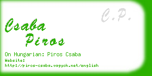 csaba piros business card